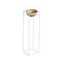 Aberto Design Maceta Decorativa GED-020-C Blanco y Dorado